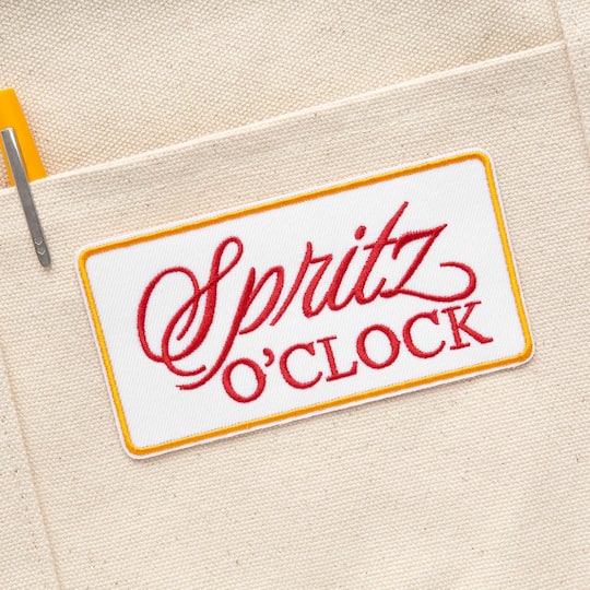 Summer Spritz O'Clock Iron-On & Adhesive Embroidered Patch by Make Market®